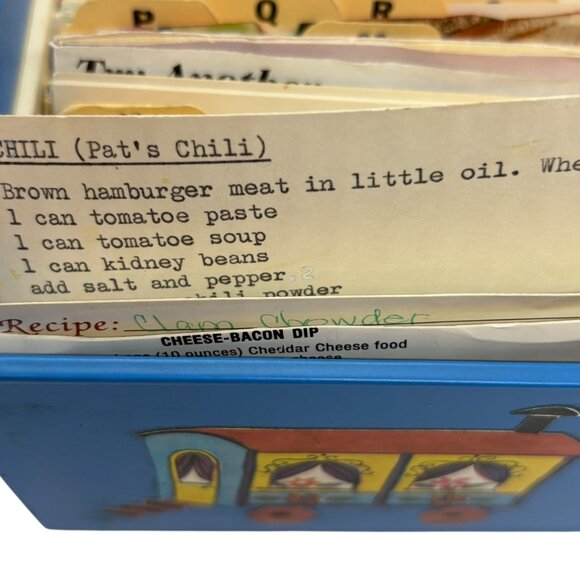 MCM Vintage Recipe Box Full of Hand-Written Recipes - Picture 8 of 12